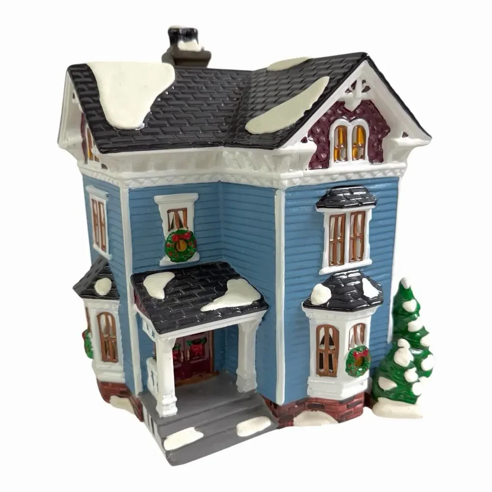 Vintage 1994 Dept 56 “GLENHAVEN HOUSE” Snow Village Lighted Handpainted Org Box